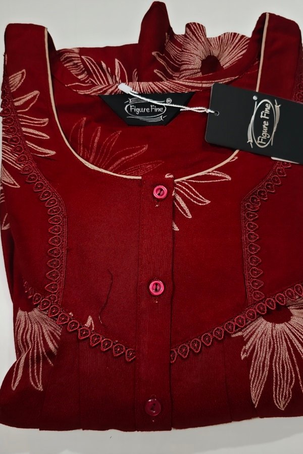 Figure Fine Alpine Nighty L Dark Red #002632