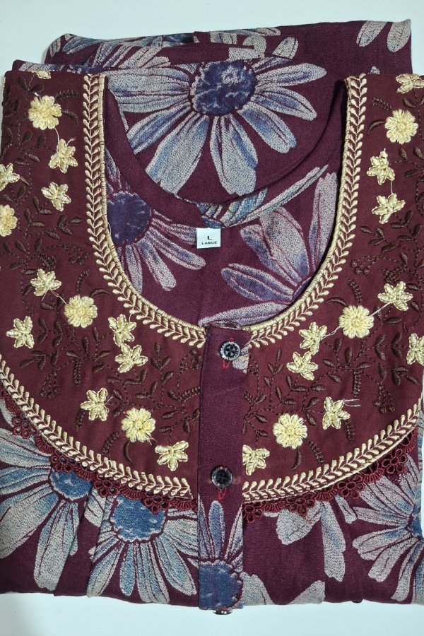 Alphine nighties l L Maroon #002949
