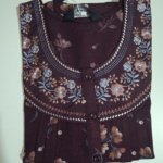 Alphine embroidery figure fine l L Black #002918