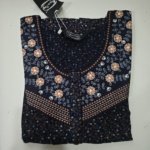 Alphine embroidery figure fine l L Black #002913