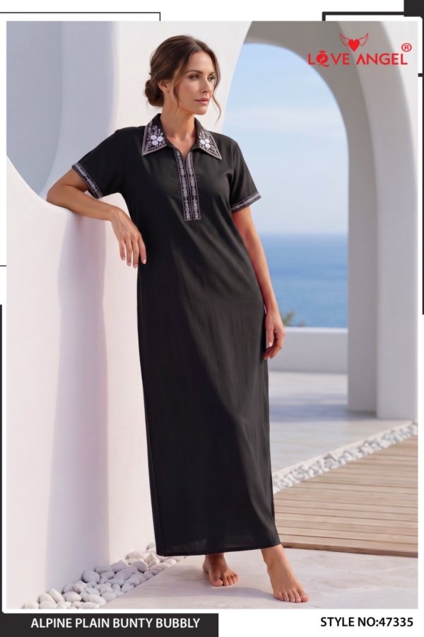 Alphine colour nighties L L Black #002965