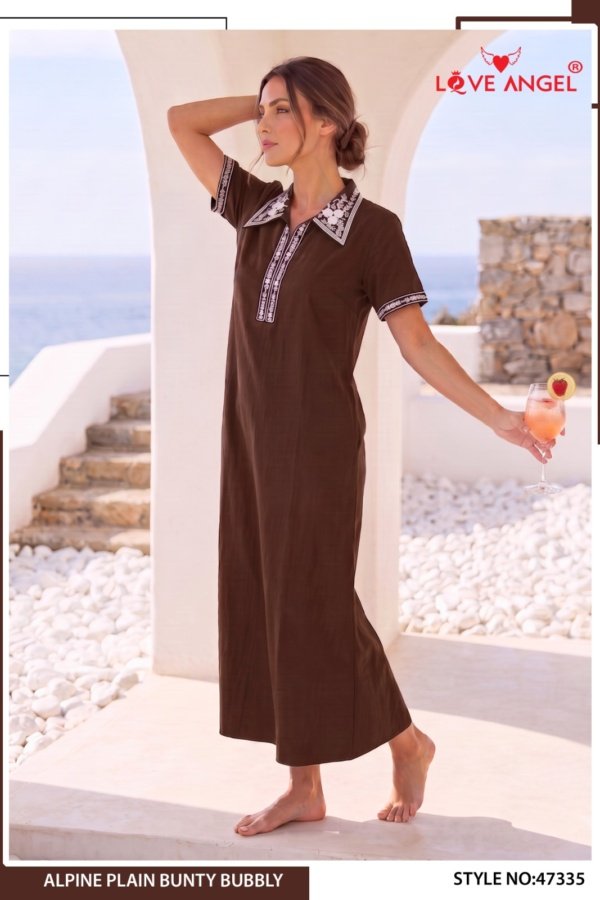 Alphine colour nighties L L Brown #002968