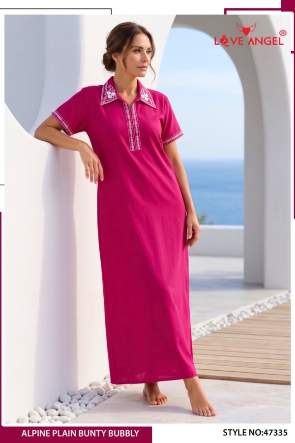 Alphine colour nighties L L Hot Pink #002963