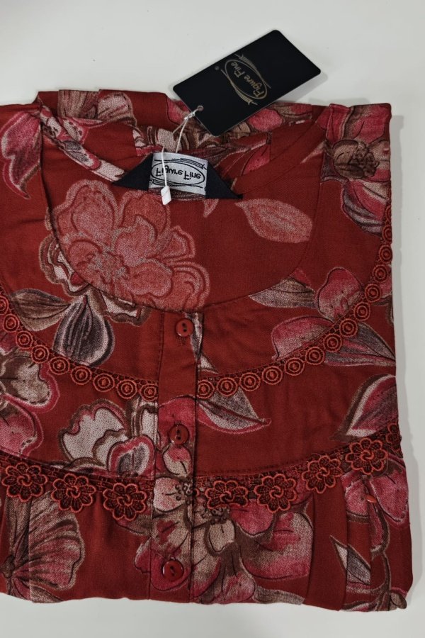 Alphine feeding nighties L L Crimson #002975