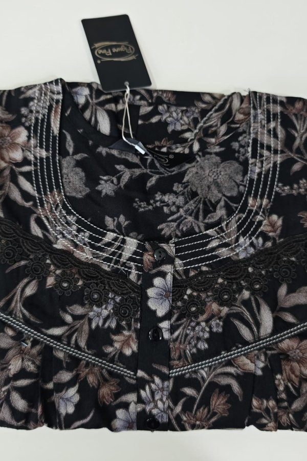 Alphine feeding nighties L L Black #002973